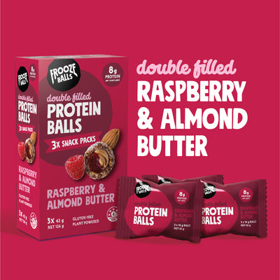 Frooze Balls Protein Balls Snack Pack Raspberry & Almond Butter